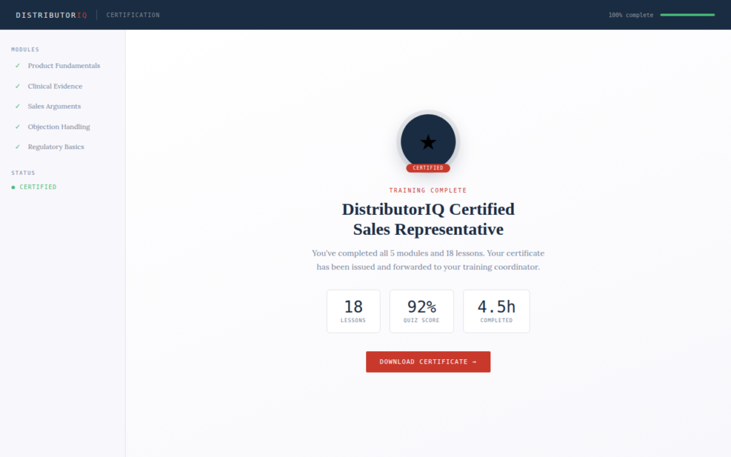 distributor training program